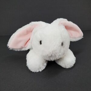 Aurora World White Bunny Rabbit Plush Floppy Stuffed Animal Pink Ears 12 inch